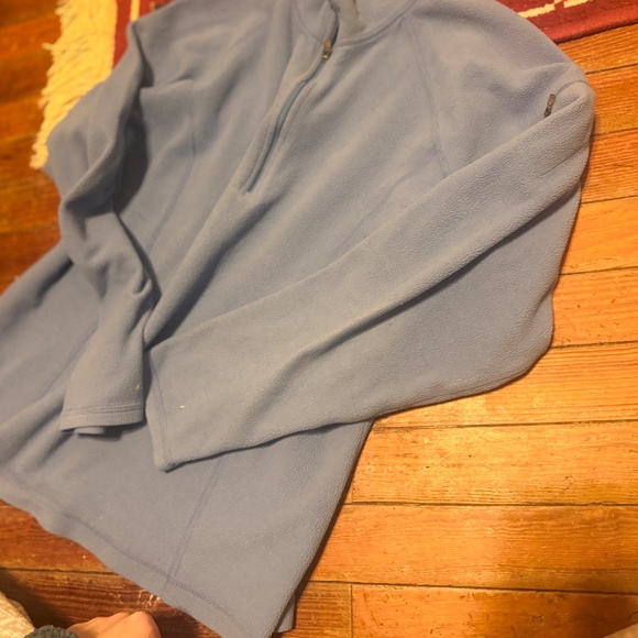 Stay warm and stylish with this blue quarter-zip fleece. Perfect for any casual - Picture 5 of 7